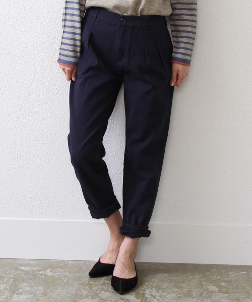 coen(コーエン)の「起毛チノタックパンツ(チノパンツ・レディース・ベージュ/ネイビー/ライトピンク・SMALL/LARGE/MEDIUM)」の2枚目の写真