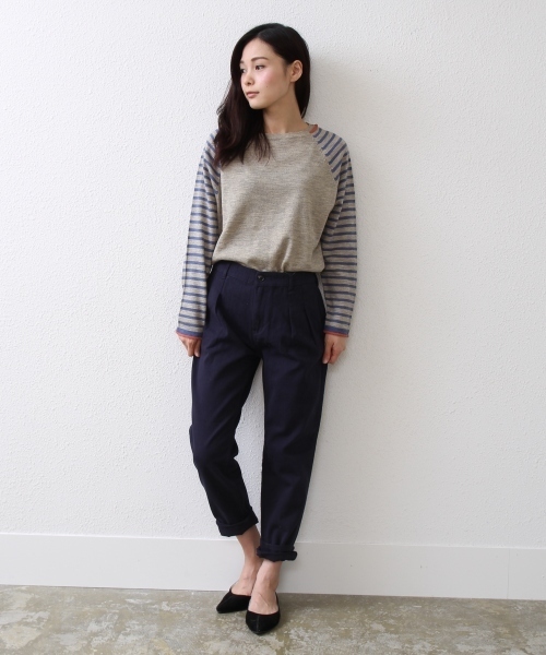 coen(コーエン)の「起毛チノタックパンツ(チノパンツ・レディース・ベージュ/ネイビー/ライトピンク・SMALL/LARGE/MEDIUM)」の8枚目の写真
