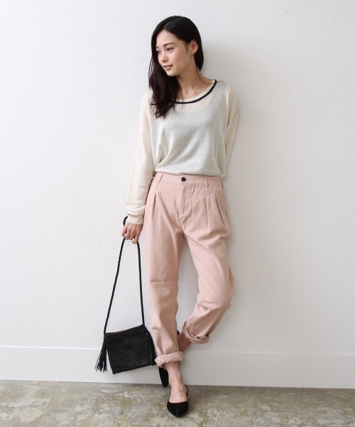 coen(コーエン)の「起毛チノタックパンツ(チノパンツ・レディース・ベージュ/ネイビー/ライトピンク・SMALL/LARGE/MEDIUM)」の9枚目の写真