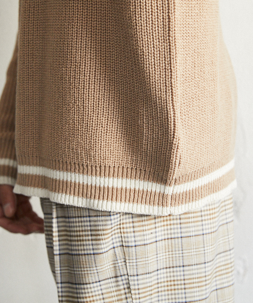 PairPair（ペアペア）の「チルデンＶネックニットプルオーバー（ニット/セーター・メンズ・ブラック/ライトベージュ・FREE）」の19枚目の写真