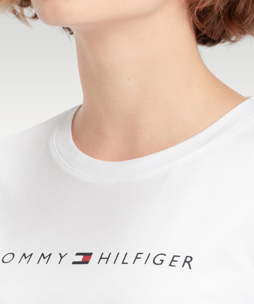 TOMMY HILFIGER（トミーヒルフィガー）の「ベーシックロゴTシャツ（Tシャツ/カットソー・レディース・ホワイト/ネイビー/グレー/レッド・SMALL/MEDIUM/LARGE）」の6枚目の写真