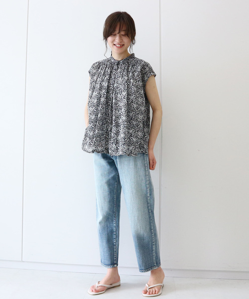 AMERICAN HOLIC（アメリカンホリック）の「ショルダーギャザーフレンチスリーブブラウス＊（シャツ/ブラウス・レディース・ブラック/オフホワイト/ピンク/ターコイズブルー/その他14/ブルー系その他/ストライプ/その他5/ドット・M/L）」の19枚目の写真