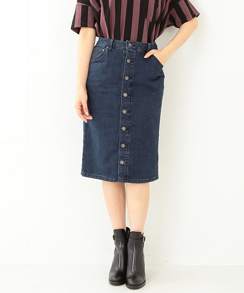 Ray BEAMS（レイビームス）の「◎Ray BEAMS / フロントボタン デニムタイトスカート（スカート・レディース・ブルー系その他/その他1・1/0）」の15枚目の写真
