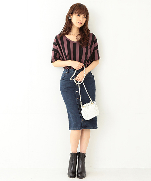 Ray BEAMS（レイビームス）の「◎Ray BEAMS / フロントボタン デニムタイトスカート（スカート・レディース・ブルー系その他/その他1・1/0）」の16枚目の写真