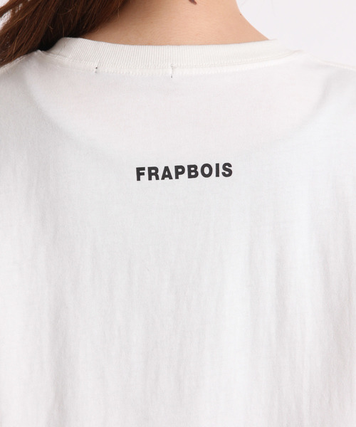 FRAPBOIS（フラボア）の「ＤＯＭＤＯＭＴ　ビッグシルエット ロゴ 白 Tシャツ（Tシャツ/カットソー・レディース・ホワイト・1/2）」の5枚目の写真