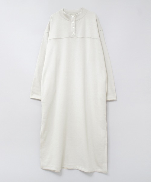 RNA-N（アールエヌエーエヌ）の「M1194 ソフト裏毛ハーフボタンワンピース（ワンピース・レディース・ダークブラウン/オフホワイト/ピンク・MEDIUM）」の21枚目の写真