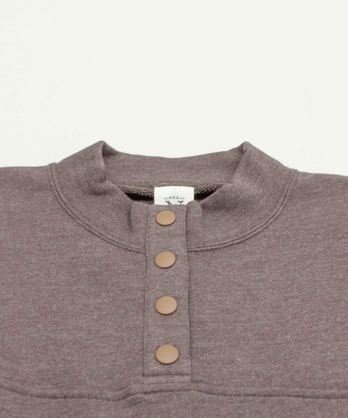 RNA-N（アールエヌエーエヌ）の「M1194 ソフト裏毛ハーフボタンワンピース（ワンピース・レディース・ダークブラウン/オフホワイト/ピンク・MEDIUM）」の13枚目の写真