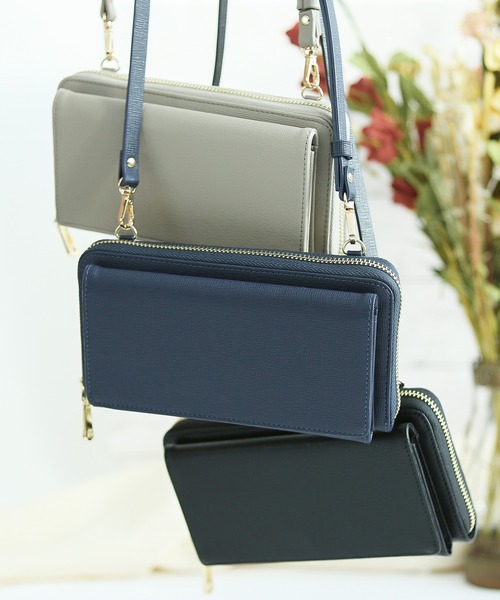 kalie.(カリエ)の「【Emma】3way ウォレット ショルダーバッグ ハンドバッグ(ショルダーバッグ・レディース・グレイッシュベージュ/ブラック/ネイビー・ONE SIZE)」の3枚目の写真