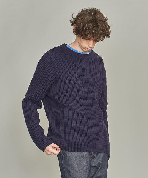 BEAUTY&YOUTH UNITED ARROWS（ビューティーアンドユースユナイテッドアローズ）の「BY バルキー ワッフル ニット（ニット/セーター・メンズ・ナチュラル/ブラック/ネイビー/その他1・L/XL/M/S）」の18枚目の写真