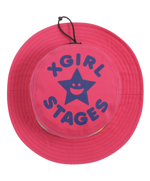 X-girl Stages（エックスガールステージス）の「KIRAKY  HAT（ハット・キッズ・ベージュ/ピンク/ネイビー・MEDIUM/SMALL）」の4枚目の写真