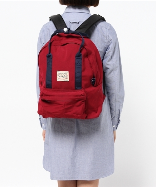MILKFED.（ミルクフェド）の「BI COLOR BACK PACK　（バックパック/リュック/無地）（バックパック/リュック・レディース・チャコール/ネイビー/レッド/ブラック・ONE SIZE）」の5枚目の写真