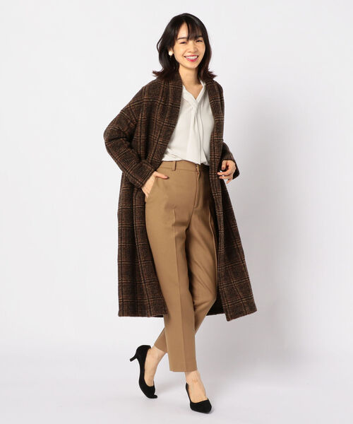 NOLLEY’S Sophi（ノーリーズソフィ）の「[新色追加]サキソニーパンツ（その他パンツ・レディース・ライトグレー/ネイビー/オフホワイト/キャメル/ブラック・40/38/36/34）」の21枚目の写真