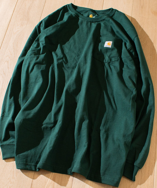 Carhartt（カーハート）の「【22】〔Carhartt/カーハート〕ヘビーウェイト ポケットロングTシャツ（Tシャツ/カットソー・メンズ・ブラック/チャコールグレー/ライトグレー/グリーン/ネイビー/ワイン/ダークブラウン・XX-LARGE/MEDIUM/X-LARGE/LARGE/SMALL）」の6枚目の写真
