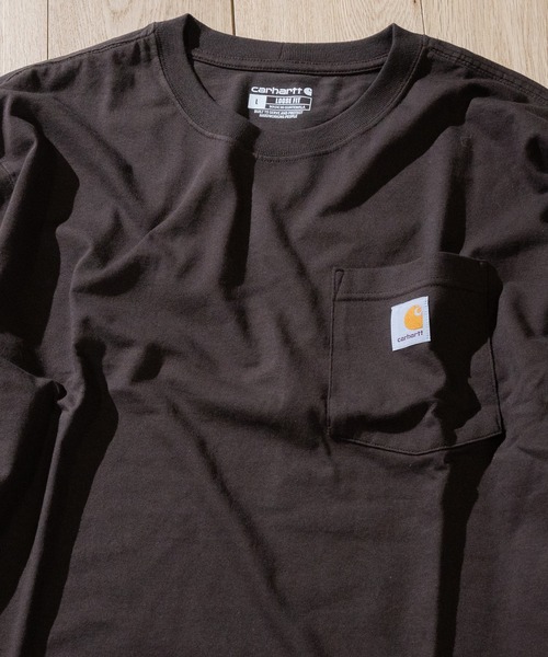 Carhartt（カーハート）の「【22】〔Carhartt/カーハート〕ヘビーウェイト ポケットロングTシャツ（Tシャツ/カットソー・メンズ・ブラック/チャコールグレー/ライトグレー/グリーン/ネイビー/ワイン/ダークブラウン・XX-LARGE/MEDIUM/X-LARGE/LARGE/SMALL）」の8枚目の写真