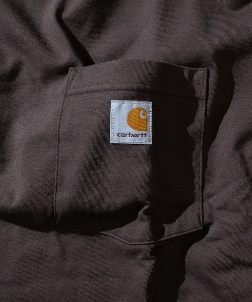 Carhartt（カーハート）の「【22】〔Carhartt/カーハート〕ヘビーウェイト ポケットロングTシャツ（Tシャツ/カットソー・メンズ・ブラック/チャコールグレー/ライトグレー/グリーン/ネイビー/ワイン/ダークブラウン・XX-LARGE/MEDIUM/X-LARGE/LARGE/SMALL）」の9枚目の写真