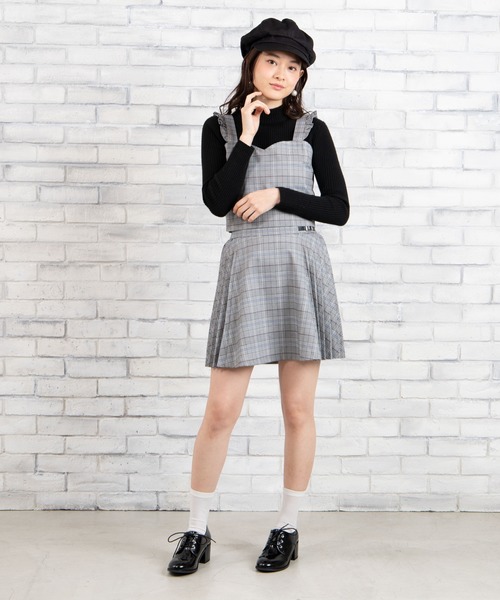 WEGO(ウィゴー)の「WEGO/【セットアップ対応商品】ベルト付きサイドプリーツミニスカート(スカート・レディース・ブラック/グレー系その他2/ブラウン系その他2・FREE)」の8枚目の写真