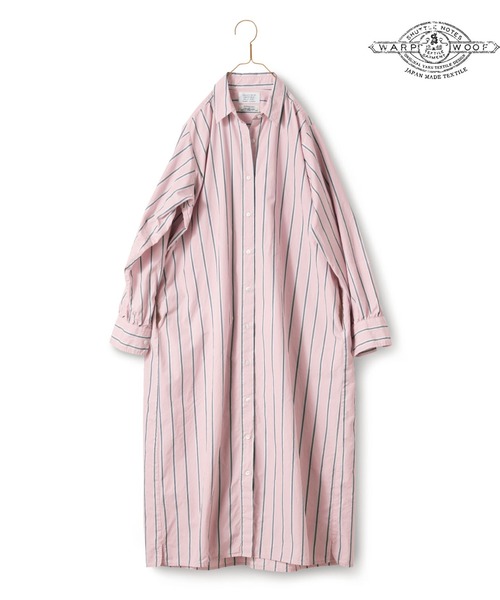 Sunnyサニークラウズ ｆｅａｔ ｓｈｕｔｔｌｅ ｎｏｔｅｓ 春色ストライプワンピース シャツワンピース Sunny Clouds サニークラウズ のファッション