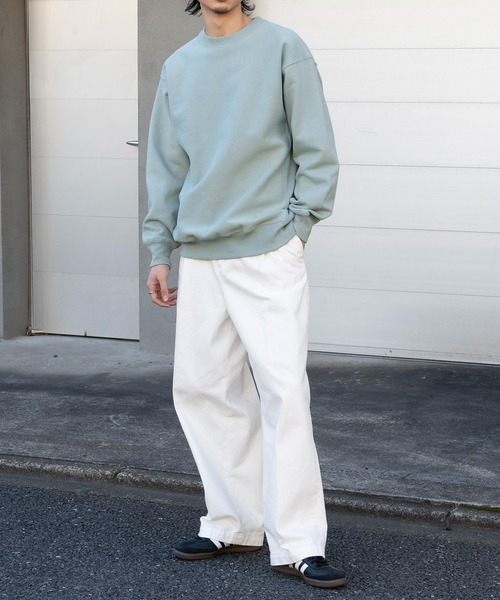 United Athle（ユナイテッドアスレ）の「毎日を包む厚手の安心感！【United Athle】heavy weight nuance color crew neck sweat unisex / ヘヴィーウェイト ニュアンスカラー クルーネック スウェット 12オンス ユニセックス 裏起毛 マグナムウェイト 5764（スウェット・メンズ・ブラック/グレー/ネイビー/ホワイト/グリーン/ブルー/ダークグレー/ピンク/ベージュ・XL/S/M/L/XXL）」の21枚目の写真