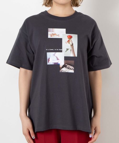 WEGO（ウィゴー）の「WEGO/フロントフォトプリントTシャツ（Tシャツ/カットソー・レディース・ホワイト/カーキ/スミクロ・FREE）」の18枚目の写真