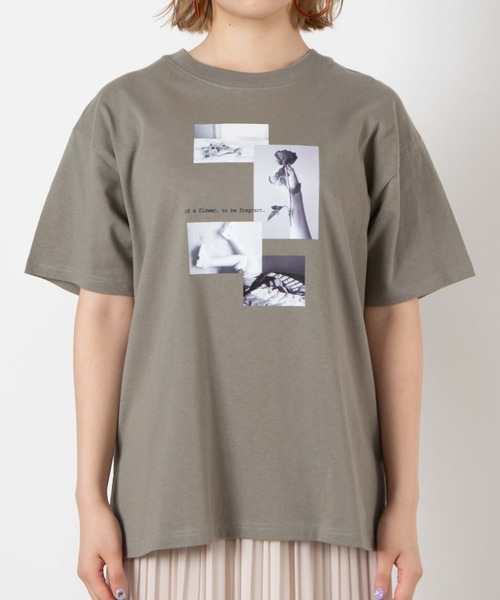 WEGO（ウィゴー）の「WEGO/フロントフォトプリントTシャツ（Tシャツ/カットソー・レディース・ホワイト/カーキ/スミクロ・FREE）」の17枚目の写真