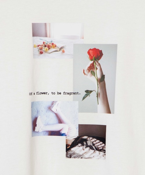 WEGO（ウィゴー）の「WEGO/フロントフォトプリントTシャツ（Tシャツ/カットソー・レディース・ホワイト/カーキ/スミクロ・FREE）」の10枚目の写真