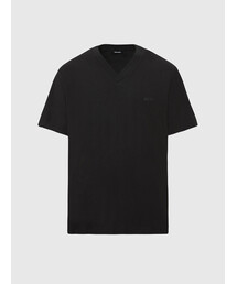 DIESEL | メンズ Tシャツ Ｖネック 半袖 ロゴ プリント(Tシャツ/カットソー)