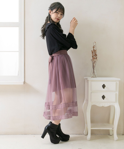 Newlyme（ニューリーミー）の「バックリボンチュールレイヤード