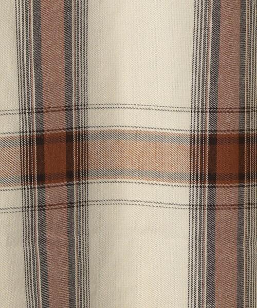 green label relaxing(グリーンレーベルリラクシング)の「SC テクノネル ミリタリー バンドカラー チェック 長袖 シャツ(シャツ/ブラウス・メンズ・ベージュ/オリーブ・X-LARGE/SMALL/LARGE/MEDIUM)」の11枚目の写真