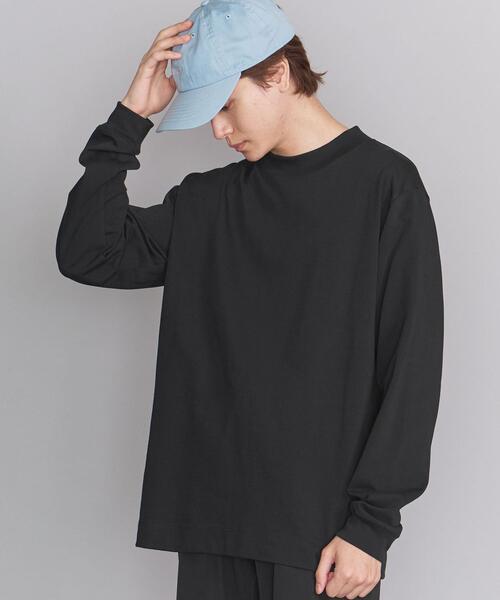 BEAUTY&YOUTH UNITED ARROWS（ビューティーアンドユースユナイテッドアローズ）の「BY シック コットン モックネック カットソー（Tシャツ/カットソー・メンズ・ホワイト/その他1/ブラック・X-LARGE/LARGE/SMALL/MEDIUM）」の3枚目の写真