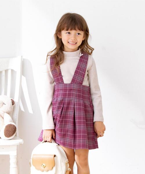 Any Fam エニィファム の 140 150cm チェック ジャンパースカート ワンピース Wear