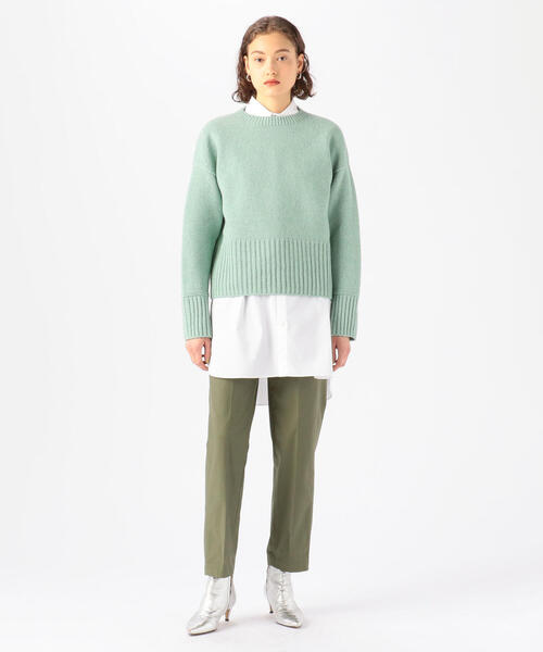 TOMORROWLAND （トゥモローランド）の「ジーロンラムズウール クルーネックプルオーバー（ニット/セーター・レディース・ホワイト/ダークブラウン/ライトベージュ/グリーン系その他2/グレー/ベージュ系その他/ミント/ブルー系その他/ピンク・S）」の14枚目の写真