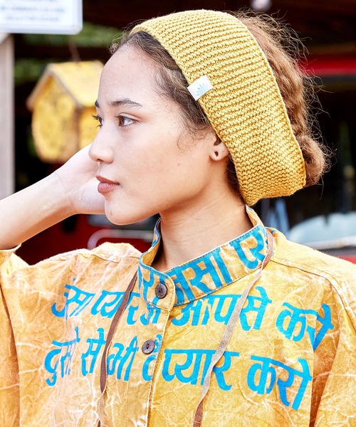 チャイハネ（チャイハネ）の「【チャイハネ】シンプルコットンニットヘアバンド（ヘアバンド・メンズ・ブラウン/イエロー/ピンク/オレンジ/グレー/ブラック/キナリ/ブルー/カーキ/グリーン/ブルー系その他・FREE）」の9枚目の写真