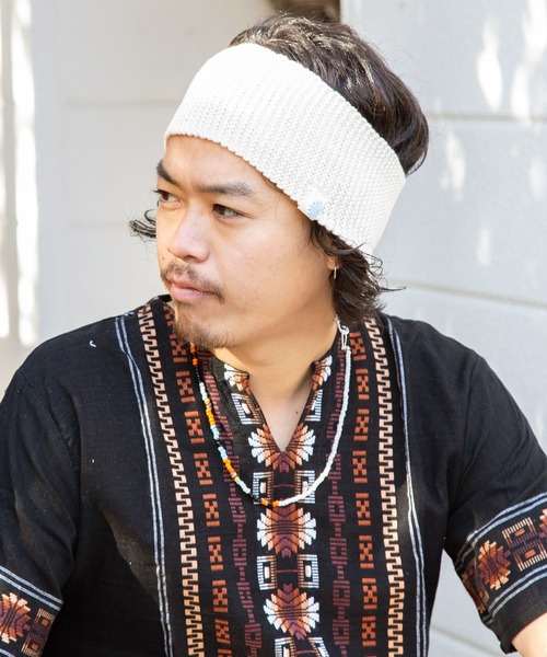 チャイハネ（チャイハネ）の「【チャイハネ】シンプルコットンニットヘアバンド（ヘアバンド・メンズ・ブラウン/イエロー/ピンク/オレンジ/グレー/ブラック/キナリ/ブルー/カーキ/グリーン/ブルー系その他・FREE）」の2枚目の写真