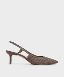 CHARLES & KEITH | ウーブン スリングバックパンプス / Woven Slingback Pumps(パンプス)