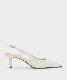 CHARLES & KEITH | ウーブン スリングバックパンプス / Woven Slingback Pumps(パンプス)