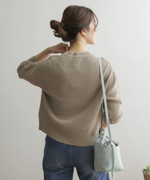 美品　アーバンリサーチ　春カラー23AW　クルーネック裾フレアニット♪ セール】MIXカラーVネックニット（ニット/セーター）｜URBAN