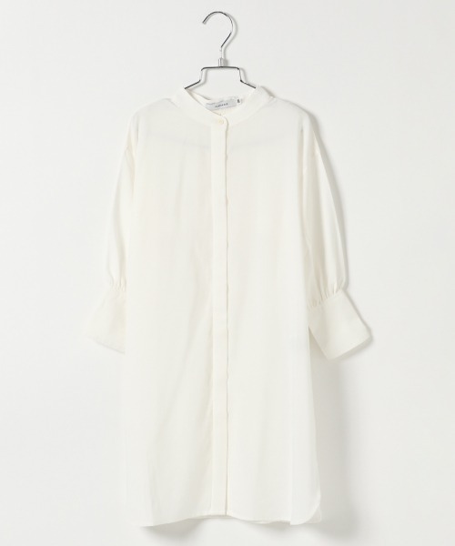 JEANASIS（ジーナシス）の「【KIDS】カバーリングヨークロングシャツ/938954（シャツ/ブラウス・キッズ・オフホワイト/スミクロ/ピンクベージュ・120/140）」の2枚目の写真