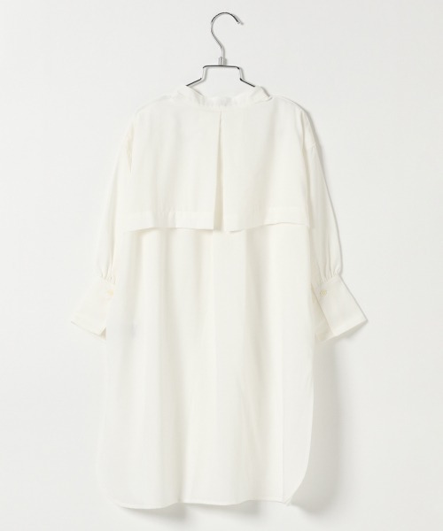 JEANASIS（ジーナシス）の「【KIDS】カバーリングヨークロングシャツ/938954（シャツ/ブラウス・キッズ・オフホワイト/スミクロ/ピンクベージュ・120/140）」の4枚目の写真