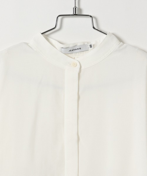 JEANASIS（ジーナシス）の「【KIDS】カバーリングヨークロングシャツ/938954（シャツ/ブラウス・キッズ・オフホワイト/スミクロ/ピンクベージュ・120/140）」の5枚目の写真