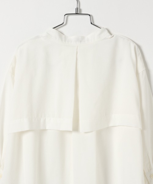 JEANASIS（ジーナシス）の「【KIDS】カバーリングヨークロングシャツ/938954（シャツ/ブラウス・キッズ・オフホワイト/スミクロ/ピンクベージュ・120/140）」の9枚目の写真