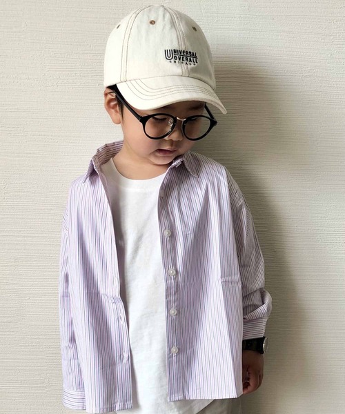 CIAOPANIC TYPY（チャオパニックティピー）の「OSORO ブロードストライプシャツ（シャツ/ブラウス・キッズ・グレー系その他/チャコールグレー/オリーブ/ホワイト系その他・LARGE/MEDIUM/XX-LARGE/SMALL/X-LARGE）」の3枚目の写真