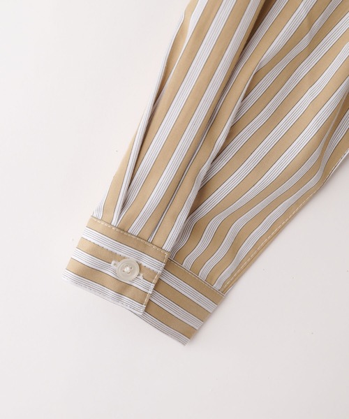 CIAOPANIC TYPY（チャオパニックティピー）の「OSORO ブロードストライプシャツ（シャツ/ブラウス・キッズ・グレー系その他/チャコールグレー/オリーブ/ホワイト系その他・LARGE/MEDIUM/XX-LARGE/SMALL/X-LARGE）」の7枚目の写真