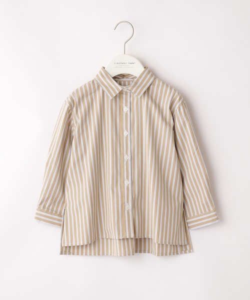 CIAOPANIC TYPY（チャオパニックティピー）の「OSORO ブロードストライプシャツ（シャツ/ブラウス・キッズ・グレー系その他/チャコールグレー/オリーブ/ホワイト系その他・LARGE/MEDIUM/XX-LARGE/SMALL/X-LARGE）」の12枚目の写真