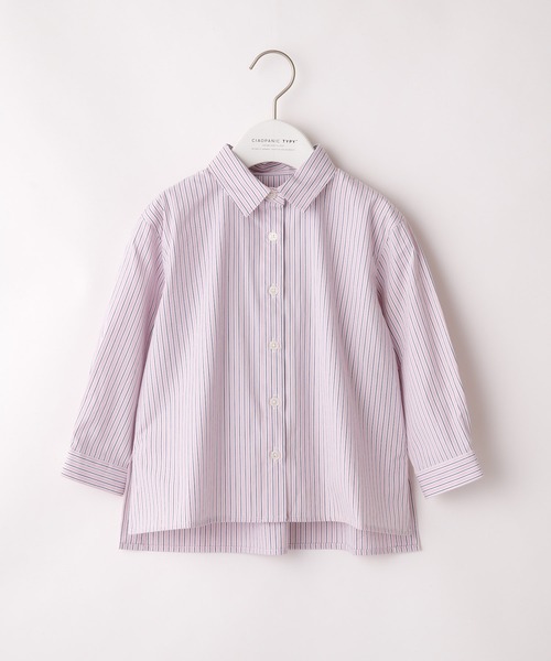 CIAOPANIC TYPY（チャオパニックティピー）の「OSORO ブロードストライプシャツ（シャツ/ブラウス・キッズ・グレー系その他/チャコールグレー/オリーブ/ホワイト系その他・LARGE/MEDIUM/XX-LARGE/SMALL/X-LARGE）」の14枚目の写真