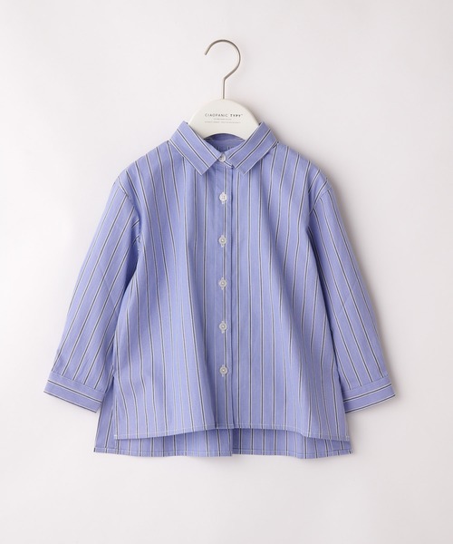 CIAOPANIC TYPY（チャオパニックティピー）の「OSORO ブロードストライプシャツ（シャツ/ブラウス・キッズ・グレー系その他/チャコールグレー/オリーブ/ホワイト系その他・LARGE/MEDIUM/XX-LARGE/SMALL/X-LARGE）」の13枚目の写真