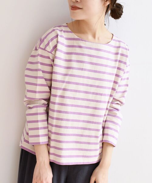 SHIPS Days（シップスデイズ）の「SHIPS Days STANDARD:バスクボーダーTee 21SS（Tシャツ/カットソー・レディース・ベージュ/ホワイト/ラベンダー・M～Ｌ/S～Ｍ）」の20枚目の写真