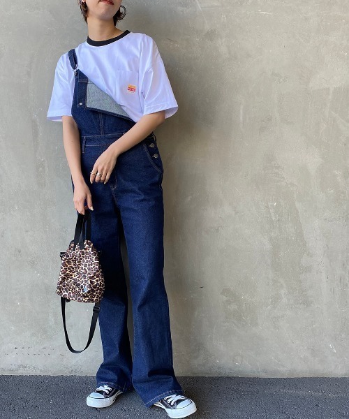 PAYDAY（ペイデイ）の「[PAY DAY/ペイデイ] 別注 ロゴ付きリンガー ポケットワイドTシャツ（Tシャツ/カットソー・レディース・ホワイト/グレー/イエロー・F）」の19枚目の写真