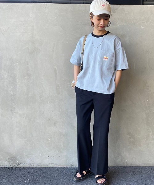 PAYDAY（ペイデイ）の「[PAY DAY/ペイデイ] 別注 ロゴ付きリンガー ポケットワイドTシャツ（Tシャツ/カットソー・レディース・ホワイト/グレー/イエロー・F）」の12枚目の写真