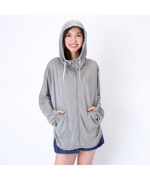 BENETTON (UNITED COLORS OF BENETTON)（ベネトンユナイテッドカラーズオブベネトン）の「【BENETTON / ベネトン】レディースUVフード付きラッシュガード / 水陸両用 フィットネス ジム アウトドア マリンレジャー UPF50+（ラッシュガード・レディース・ホワイト/ブラック/杢グレー・MEDIUM/LARGE/X-LARGE）」の11枚目の写真