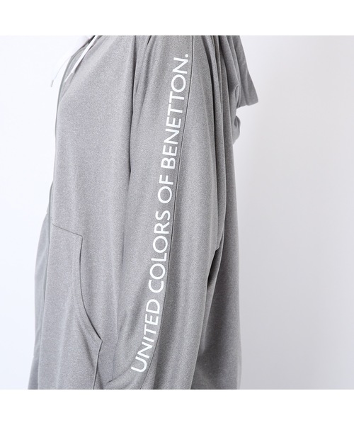 BENETTON (UNITED COLORS OF BENETTON)（ベネトンユナイテッドカラーズオブベネトン）の「【BENETTON / ベネトン】レディースUVフード付きラッシュガード / 水陸両用 フィットネス ジム アウトドア マリンレジャー UPF50+（ラッシュガード・レディース・ホワイト/ブラック/杢グレー・MEDIUM/LARGE/X-LARGE）」の12枚目の写真